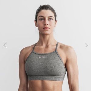 Nobull gray heather high neck bra